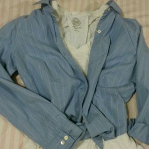 💖REDUCED💖Beach Button down cotton crop top