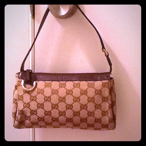 Auth  Brown and beige Gucci purse - Picture 1 of 4