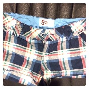 Plaid shorts