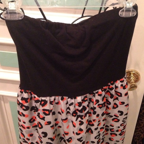 Cheetah Print XXI Strapless Dress - Picture 3 of 4