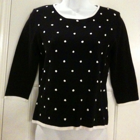 Cute In Polka Dots Sweater Top