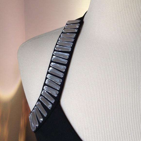 ❌Sold in Bundle Shiny Crystal Black Halter Top❌ - Picture 3 of 3