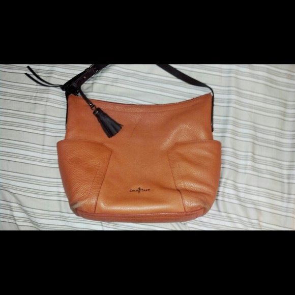 Orange Leather Cole Haan Handbags