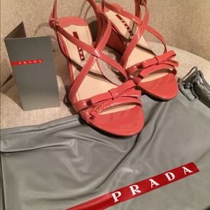 Prada Calzature *Vernice 5* Sandal Wedges