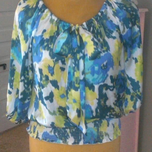 Silky floral blouse