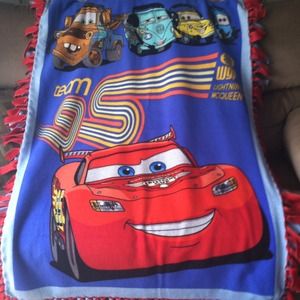 Disneys Cars/ Lighting McQueen fleece tie blanket.