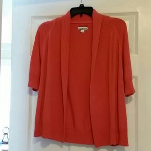 Tangerine 3/4 sleeve sweater jacket