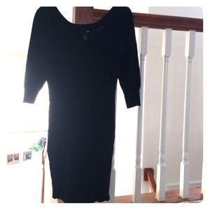 H &M black, form fitting, sweater dress!