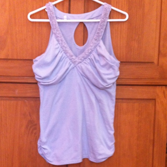 STUDIO Y pale blueish grey top. Size large. - Picture 1 of 3