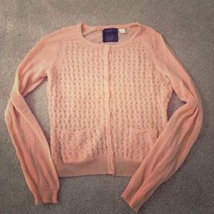 Pale pink Anthropologie sweater