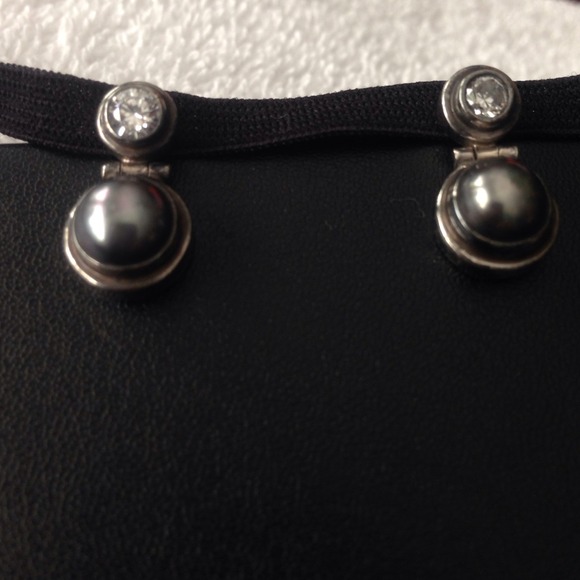 .925 sterling silver w pearl and cz🌹