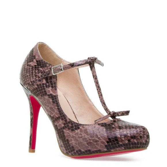 Purple Snakeskin Mary Janes (6.5) NWT