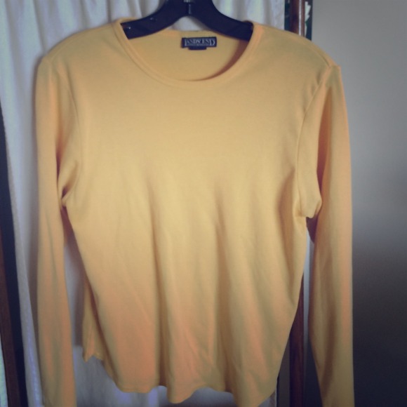 Long sleeve yellow T-shirt