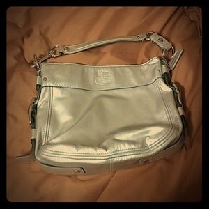 Coach silver purse