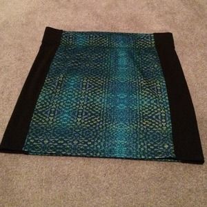 Tight Black and Blue Skirt