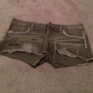 Brown with Cream stitching and studded pockets