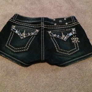 Studded Miss Me Shorts