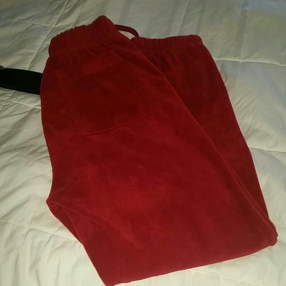 Red comfy sweats