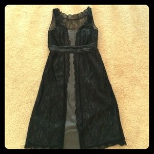 Anthropologie Black Lace cocktail dress