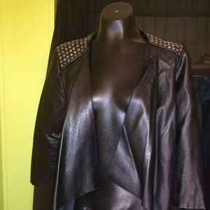Pleather blazer/shawl