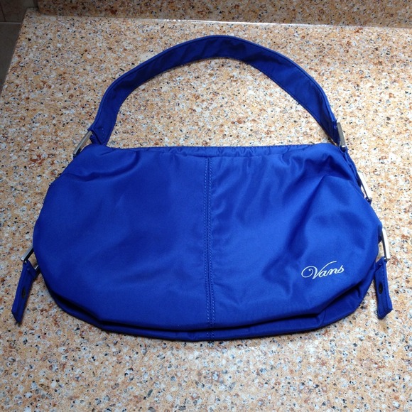 Bright blue Vans polyester purse