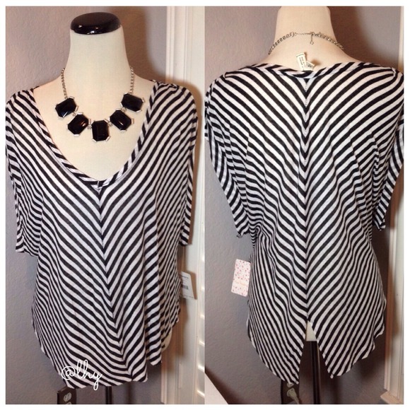 FREE PEOPLE STRIPED DOLMAN TEE - Picture 1 of 4