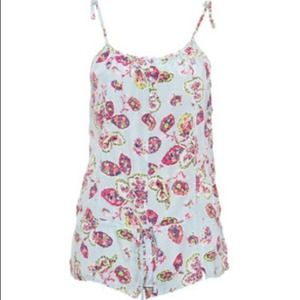 PRINCESSE tam•tam 100%silk floral romper