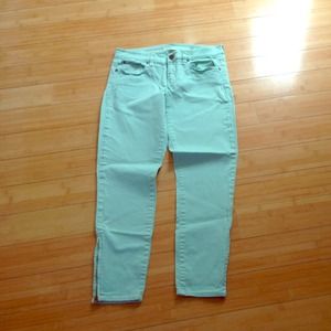 teal jeans