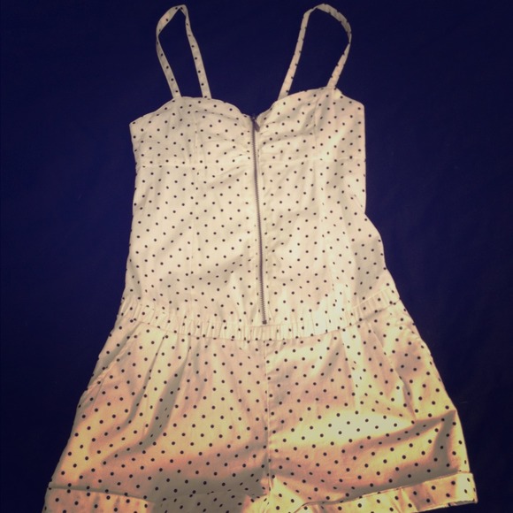 Black & White Polka Dot Romper