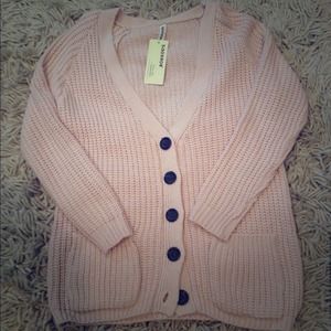 Dusty Rose Knit Cardigan