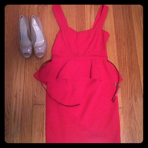 Charlotte Russe red peplum dress