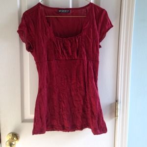 Wine colored crinkle blouse