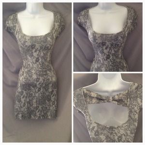 Grey dress with lace design✨💕