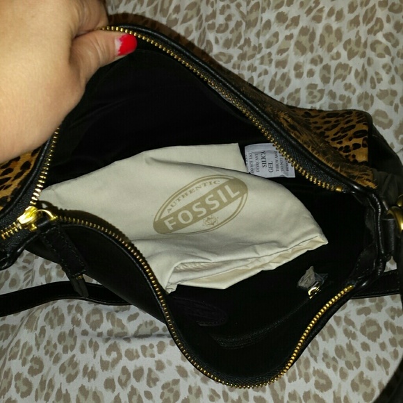 Fossil memoir hobo cheetah calf hair NEW 248.00 - Picture 2 of 2
