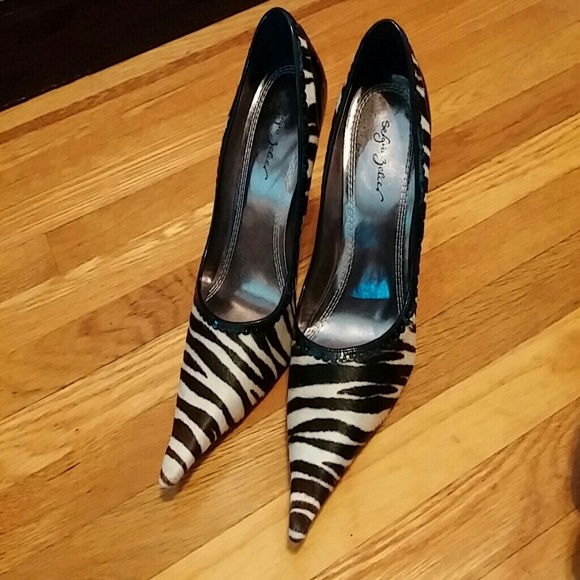 Sergio Zelcer Zebra Print Heels