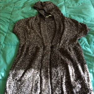 Gray Short Sleeve Coverup