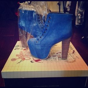 Jeffery Campbell lita gorgeous blue in size 6