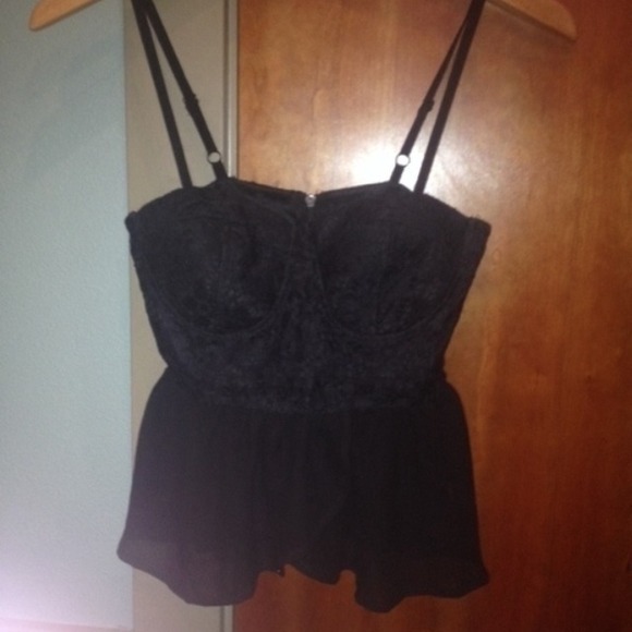 Black corsette style top