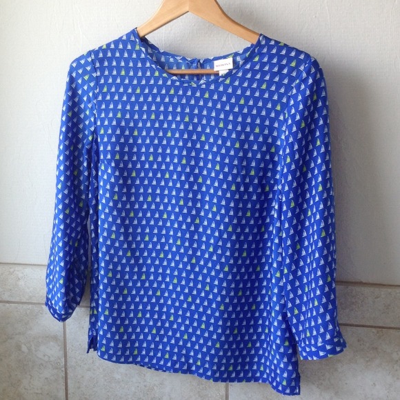 Sailboat print blouse