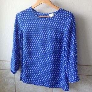 Sailboat print blouse