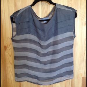 Gray striped top