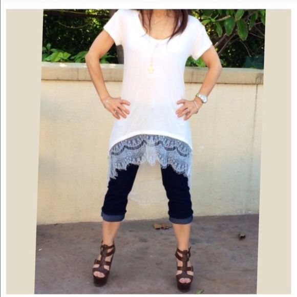 Chic lace trim tunic dress - Picture 2 of 4