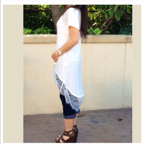 Chic lace trim tunic dress - Picture 3 of 4