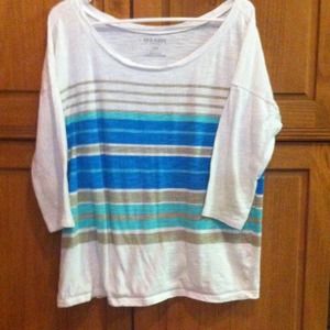 OLD NAVY striped boat neck top. Women's large.