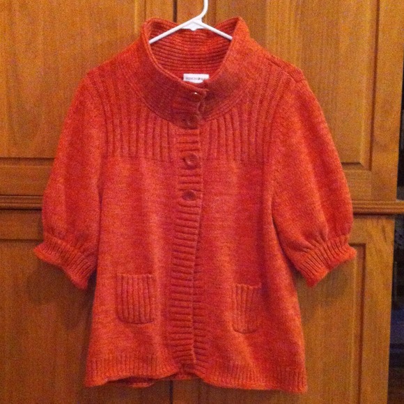 FASHION BUG orange fall sweater. Women's large