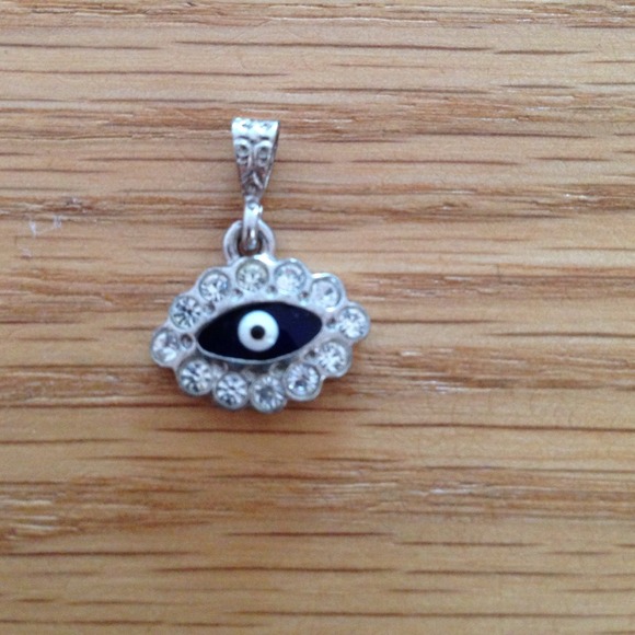 Silver evil eye pendent