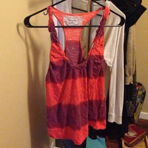 Free People stripped razor back tank top
