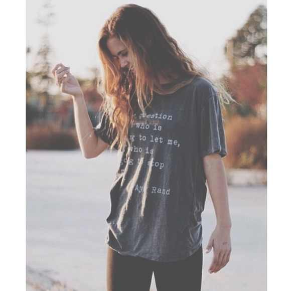 Brandy Melville Tops - { s a l e } brandy melville ayn rand shirt