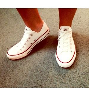 Women's White Converse All Star Sneakers!