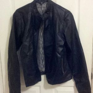 Simple leather jacket